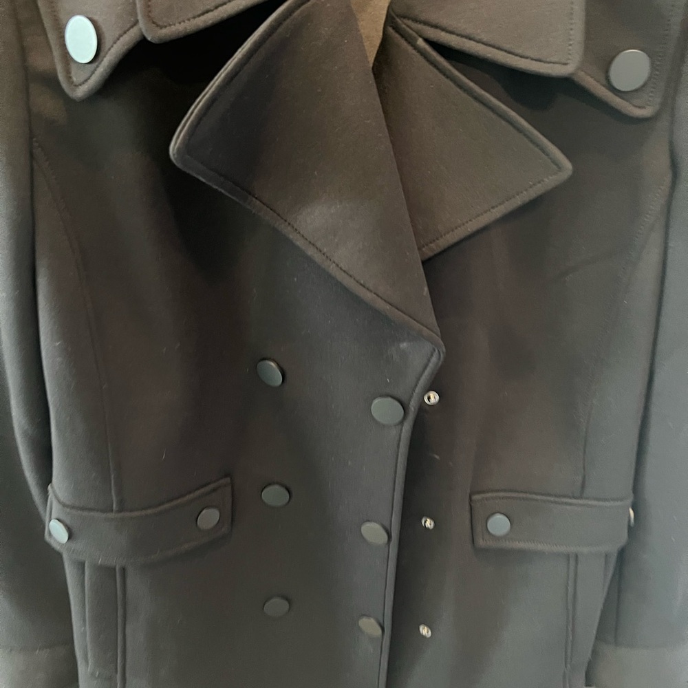 Cabi Ponte Classic Black Double-Breasted Women's Peacoat - Picture 2 of 4
